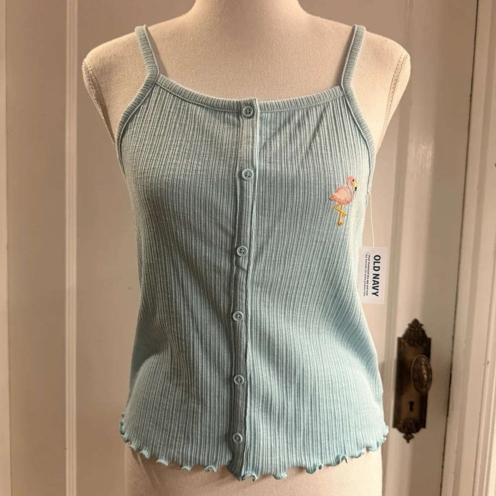 Lot Of 3 Old Navy Girls Tank Tops Pink Green Aqua NWT Size XL 14/16